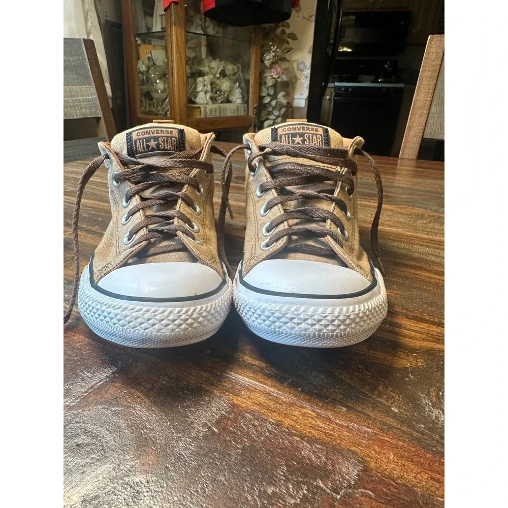 Converse Chuck Taylor All Star Madison Tan Brown Mid Top Sneakers Size 5 Junior